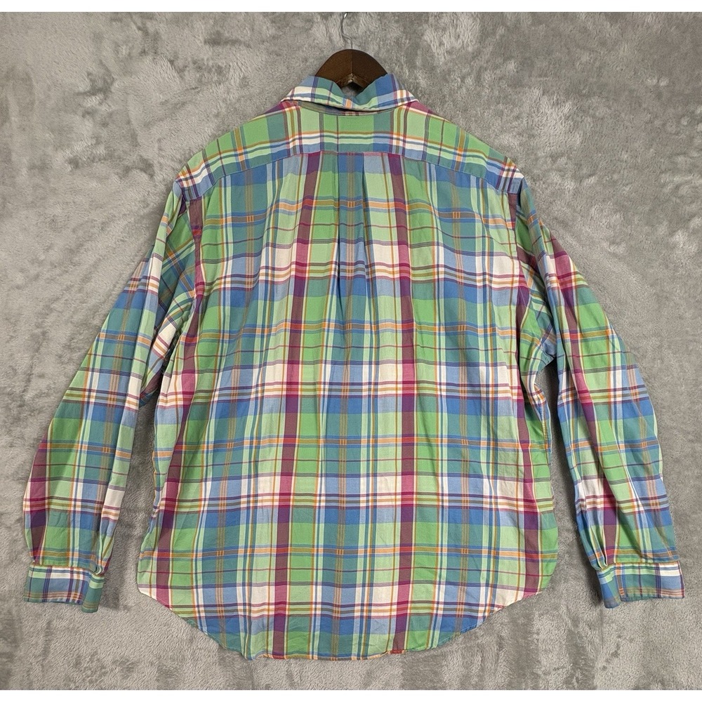 Ralph Lauren Mens Classic Fit Size XXL Plaid Long Sleeve Button Shirt Colorful - Picture 8 of 11